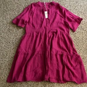 Anthropologie Kallie Flowy Mini Tunic Dress